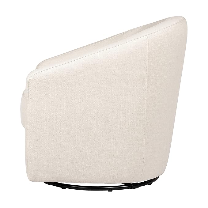 babyletto Madison Swivel Glider in Performance Natural Eco-Twill, Water Repellent & Stain Resistant, Greenguard Gold and CertiPUR-US Certified