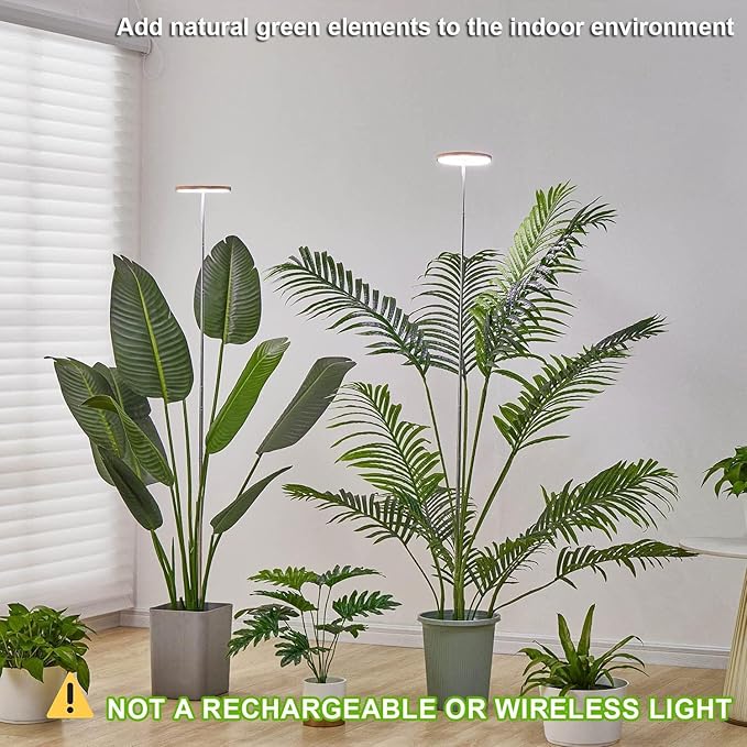Plant Grow Light,yadoker LED Growing Light Full Spectrum for Indoor Plants,Height Adjustable, Automatic Timer, 5V Low Safe Voltage,Idea for Large Plant Light