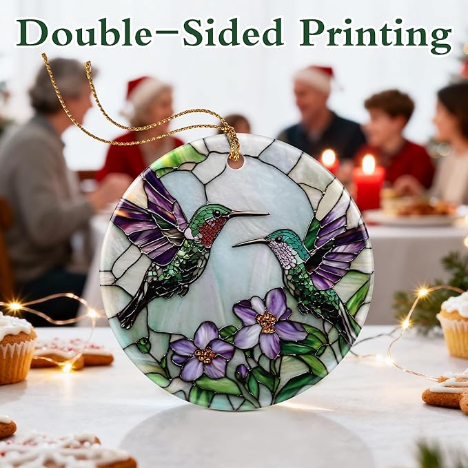 Hummingbird Ornament | Christmas Ornaments, Christmas Decorations, Hanging Ornaments for Tree, Holiday Decor Gifts | Hummingbird Gifts for Women, Friend, Coworker | Gift Exchange Ideas