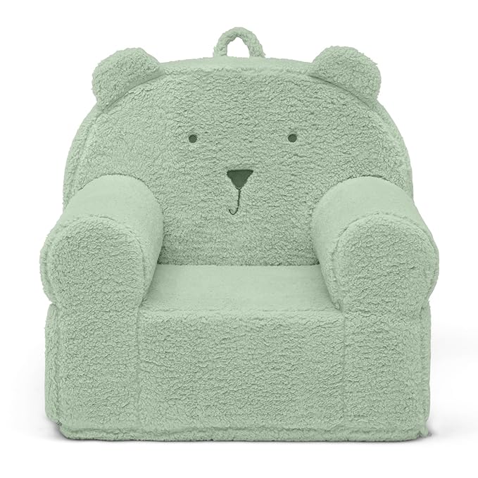 Delta Children babyGap Sherpa Bear Chair - Greenguard Gold Certified, Sage