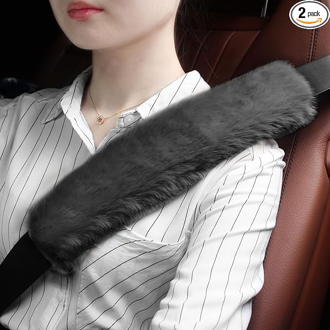 GAMPRO Car Seat Belt Pad Cover, 2-Pack Soft Car Safety Seat Belt Strap Shoulder Pad for Adults and Children, Suitable for Car Seat Belt, Backpack, Shoulder Bag