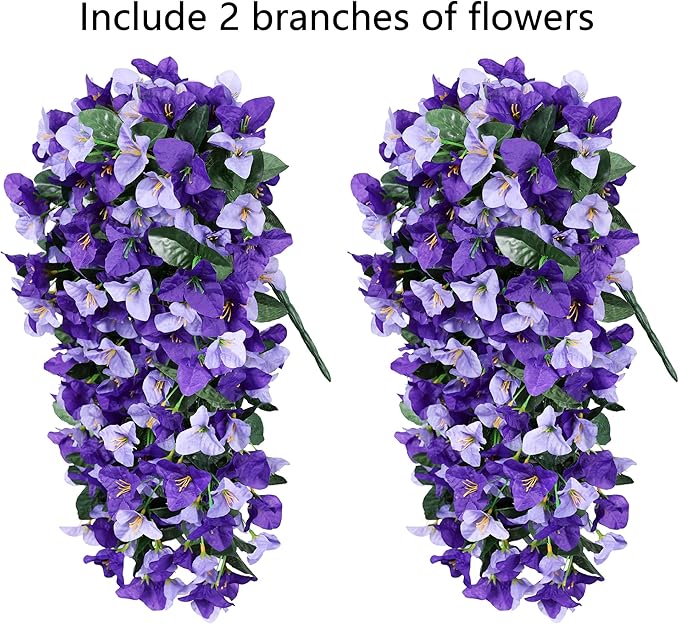 Faux Bougainvillea Artificial Flowers Plants for Outdoor Outside Spring Decoration, 2pcs Fake Silk Long Trailing Vines UV Resistant Realistic for Front Door Porch Planter Urn Patio Balcony Yard, Mix