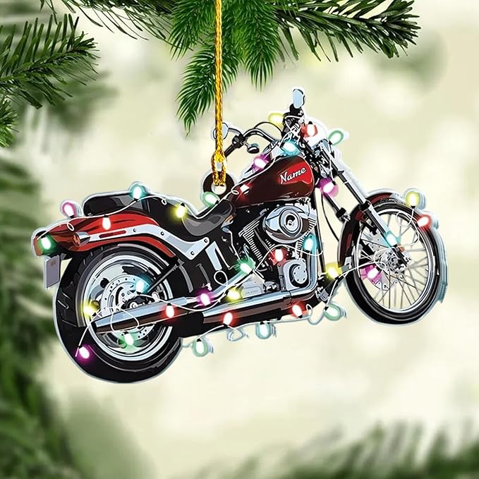 Personalized Motorcycle Ornament 2025, Custom Dirt Bike Ornaments for Christmas Tree, Motocross Christmas Ornaments, Motocross Gifts for Men, Dirt Bike Lovers Gift, Personalized Xmas Tree Decoration 4