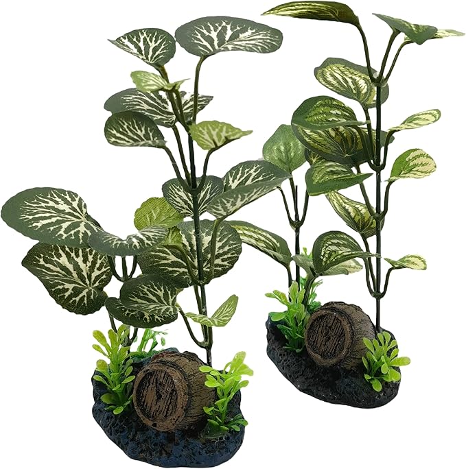 M2cbridge Artificial Fish Tank Plants Silk Aquarium Plastic Plant Aquatic Water Grass Foreground Decor(2PCS Grasses)