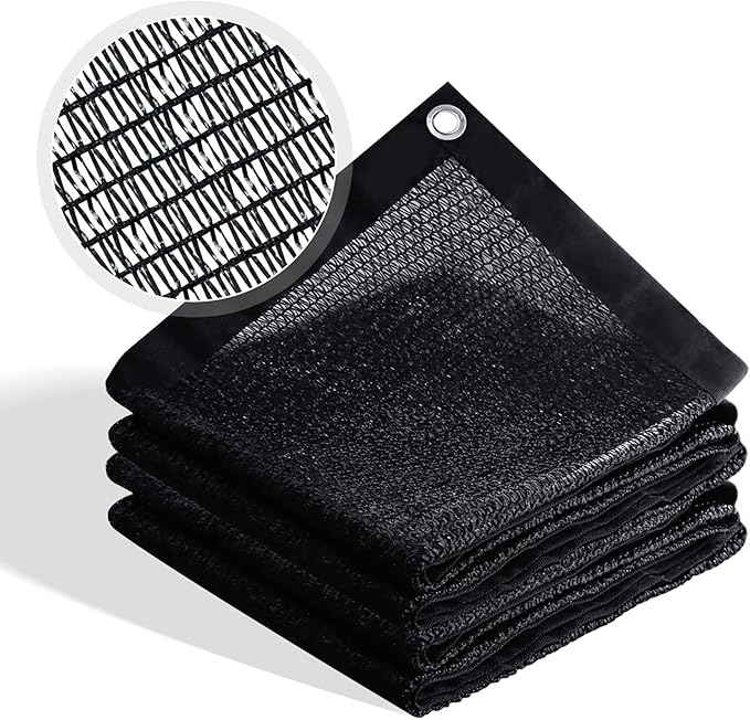 30% Shade Cloth for Garden, Customizing Outdoor Sun Shade Netting with Reinforced Grommets, Pergola Shade Cover Mesh Tarp for Plants Patio Greenhouse Chicken Coop, 3x22 FT, Black