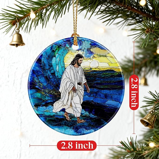 Jesus Christ Ornament | Christmas Ornaments, Christian Christmas Decorations, Hanging Ornaments for Tree | God Jesus Home Decor | Christian Gifts, Religious Gifts, Gift Exchange Ideas