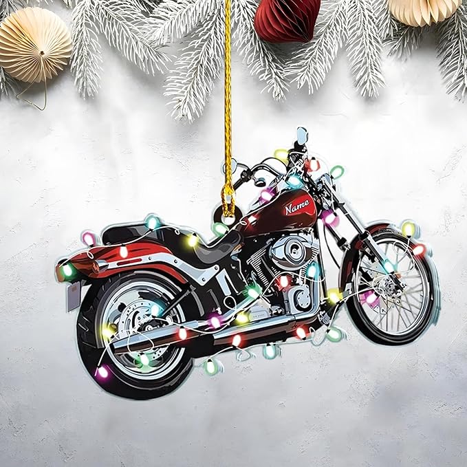 Personalized Motorcycle Ornament 2025, Custom Dirt Bike Ornaments for Christmas Tree, Motocross Christmas Ornaments, Motocross Gifts for Men, Dirt Bike Lovers Gift, Personalized Xmas Tree Decoration 4