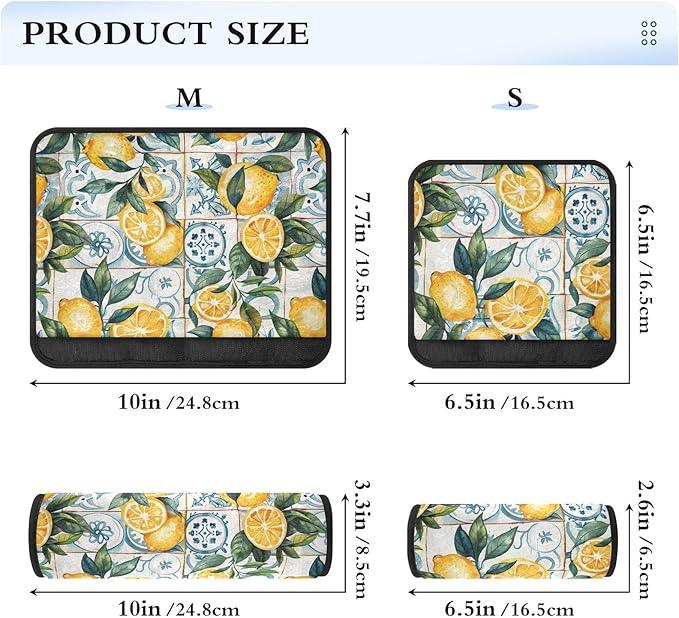 Sicilian Style Lemons Green Leaves Seat Belt Cover Cute Seatbelt Covers Pack of 2 Seat Belt Shoulder Pad for Adults and Children