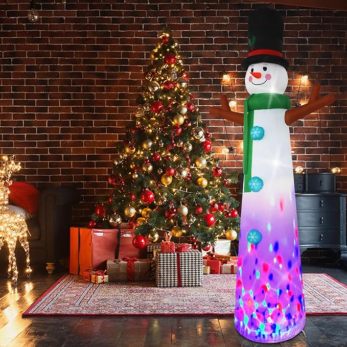 12ft Christmas Inflatable Outdoor Decoration Inflatable Yard Decoration Inflatable Snowman Decoration Built-in LED Lights for Christmas Holiday Party, Garden Winter Decoration
