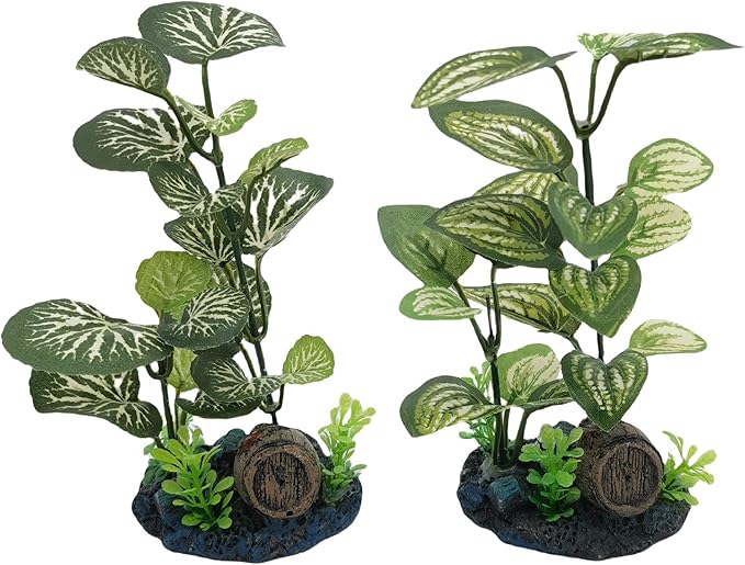 M2cbridge Artificial Fish Tank Plants Silk Aquarium Plastic Plant Aquatic Water Grass Foreground Decor(2PCS Grasses)