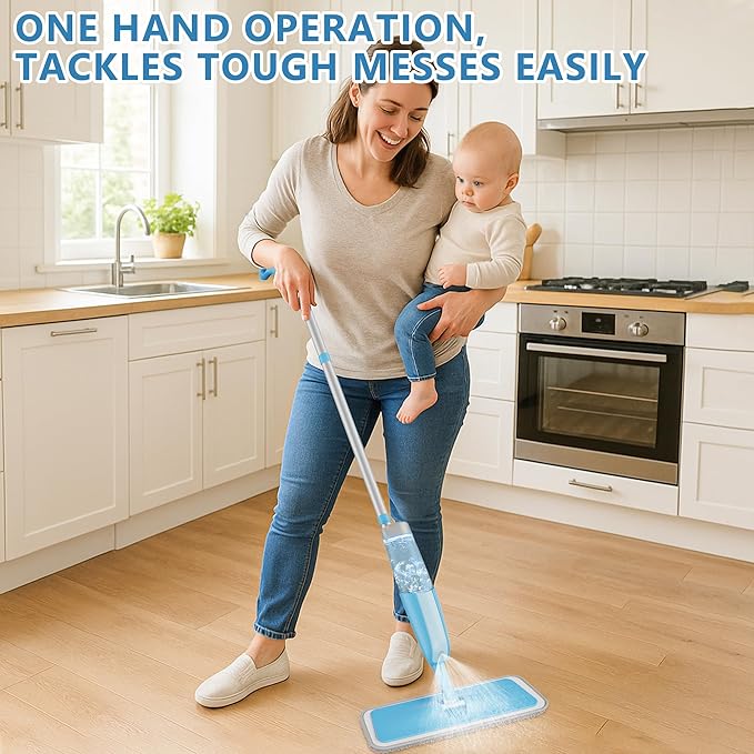 Spray Wet Mops for Hardwood Floor Cleaning: MEXERRIS Floor Mop