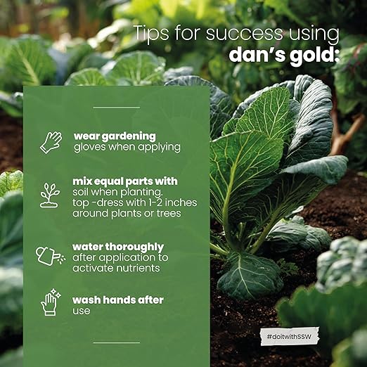 Soil Seed & Water Dan’s Gold Organic Dairy Compost – Rich, Aged Compost for Garden Beds, Raised Beds & Soil Enrichment - OMRI Listed Organic Fertilizer
