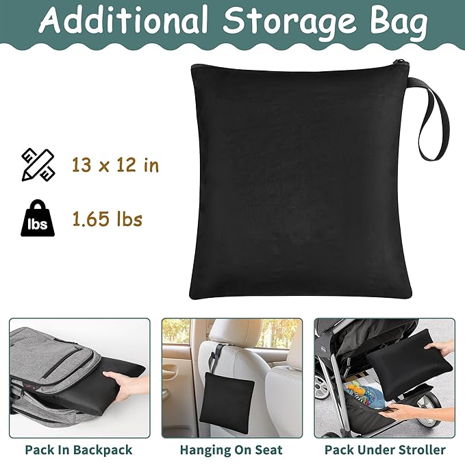 Infant Car Seat Travel Bag Fit Nuna Pipa All Model Car Seat and Base, Fit Doona Baby Stroller, Padded Car Seat Bags for Air Travel, Gate Check Bag with Side Pocket, 5 Protective Feet, Storage Bag