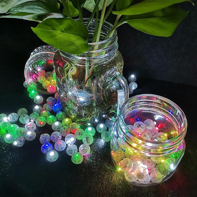 50PCs Mini Led Lights with Hook, Waterproof Round Tiny Led Light for Party Decorations Neon Light for Birthday Party and Wedding Decoration, White