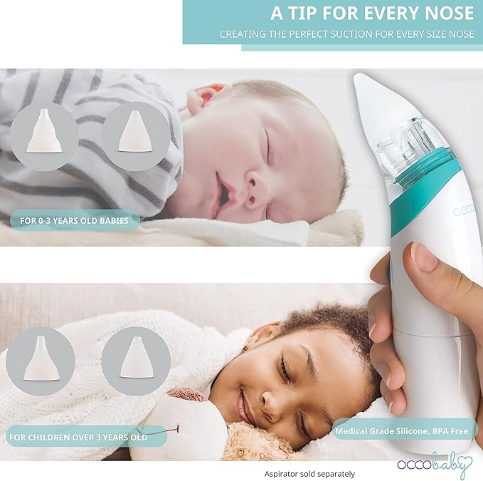 OCCObaby Battery Nasal Aspirator Accessory Kit - OCCObaby Nose Sucker Replacement Kit