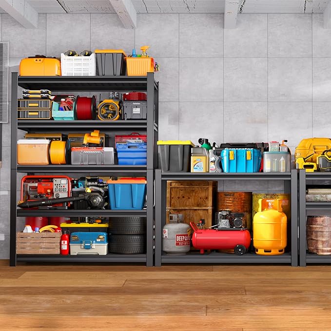 71"H Garage Shelving-3000LBS 5 Tier Storage Shelves,Adjustable Heavy Duty Metal Shelving Unit and Storage Large Wire Rack,Utility Steel Shelf For Shop Warehouse Industrial Pantry Basement 71"x35"x16"