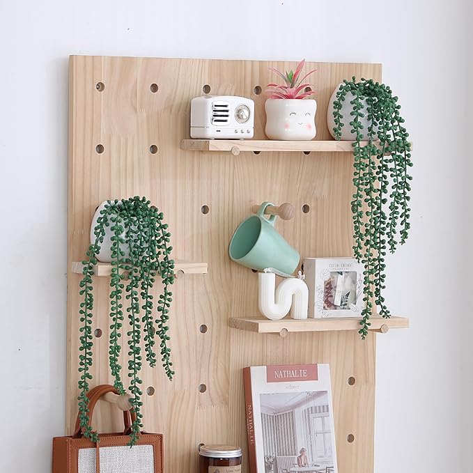 Tiita Artificial Succulents Hanging Plants, Faux String of Pearls Plants for Home Office Accessories Window Sill Bathroom Bedroom Fake in White Ceramic Pots, Set of 2