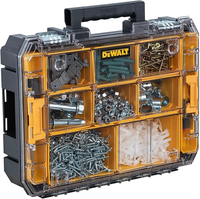 DEWALT TSTAK Tool Organizer, Small Parts and Screw Organizer Tool Box with Removable Compartments, (DWST17805)