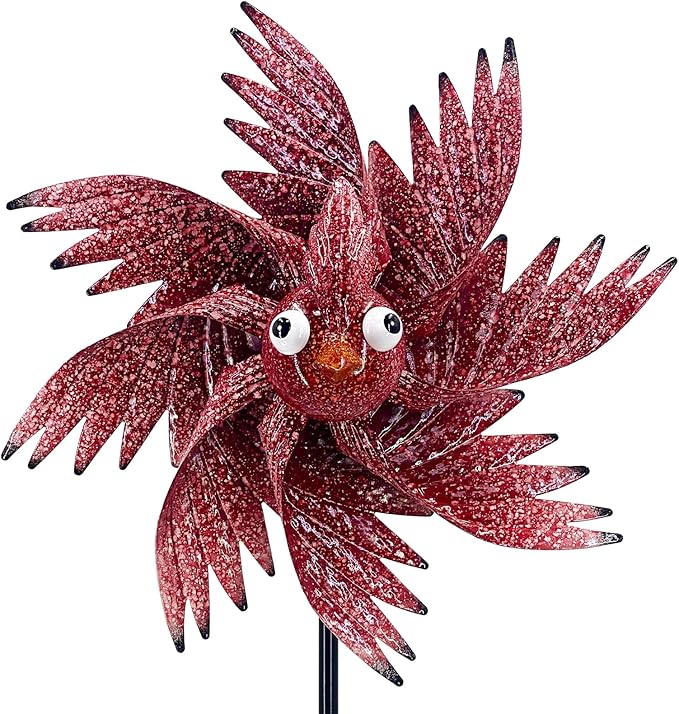 Wind Spinner Outdoor Metal Bird Decor Wind Spinner for Yard Lawn & Garden Decoration, 42 Inch
