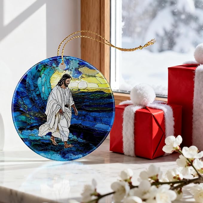 Jesus Christ Ornament | Christmas Ornaments, Christian Christmas Decorations, Hanging Ornaments for Tree | God Jesus Home Decor | Christian Gifts, Religious Gifts, Gift Exchange Ideas