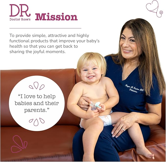 Dr. Rose's Nasal Aspirator for Baby | Pediatrician Patented Dual-Suction Nose Cleaner for Baby (Pack of 1, 1, Count)
