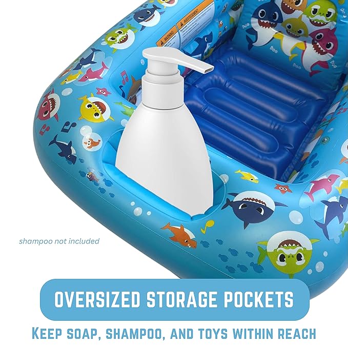 Nickelodeon Baby Shark Making a Splash Inflatable Tub - Baby Bathtub