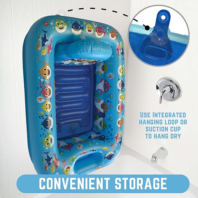 Nickelodeon Baby Shark Making a Splash Inflatable Tub - Baby Bathtub
