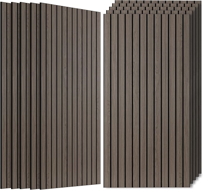 10 Pack Acoustic Panel, 47.2”x23.6” Acoustic Panels for Wall, Decorative Large Acoustic Panels with Wood Finish, for Office,Home Theater,Studio,Living Room, Walnut