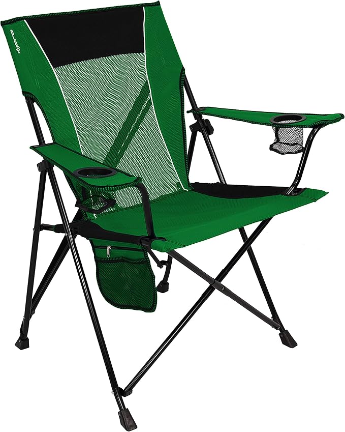 Kijaro Dual Lock Portable Camping Chairs - Enjoy the Outdoors with a Versatile Folding Chair, Sports Chair, Outdoor Chair & Lawn Chair - Dual Lock Feature Locks Position – Jasper Green