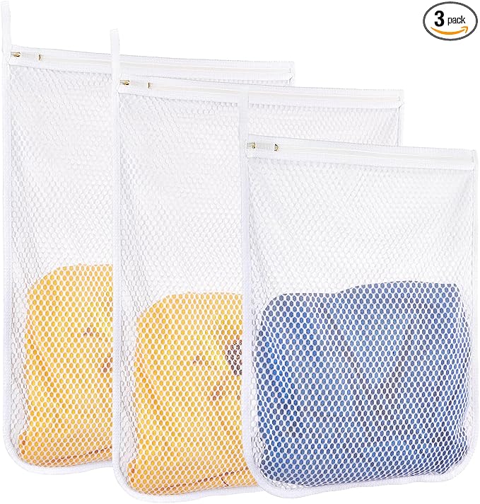 3 pcs Durable Honeycomb Mesh Laundry Bags