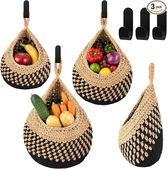 Honeydak Boho Decor Hanging Wall Baskets