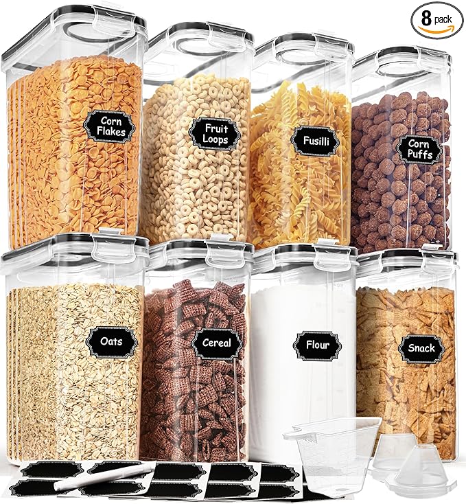 Cereal Containers Storage Set, Cereal Dispensers