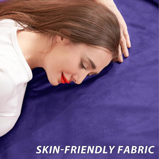 HABUTWAY XX-Large Bean Bag Chair: Giant 7' Memory Foam Furniture Bean Bag Chairs for Adults with Microfiber Cover 7Ft (Purple)