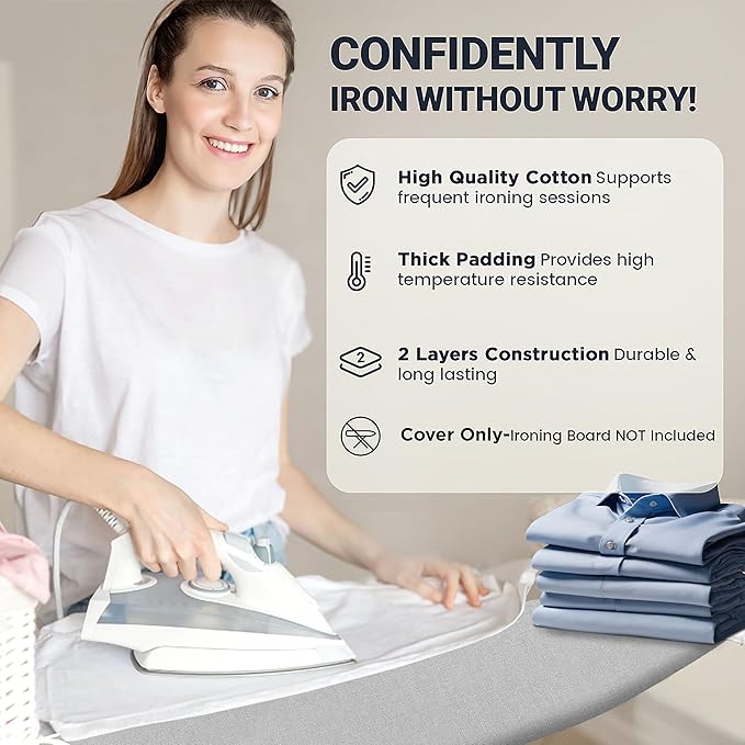 Small Ironing Board Cover and Pad 12.5"x30" Small Iron Board Cover
