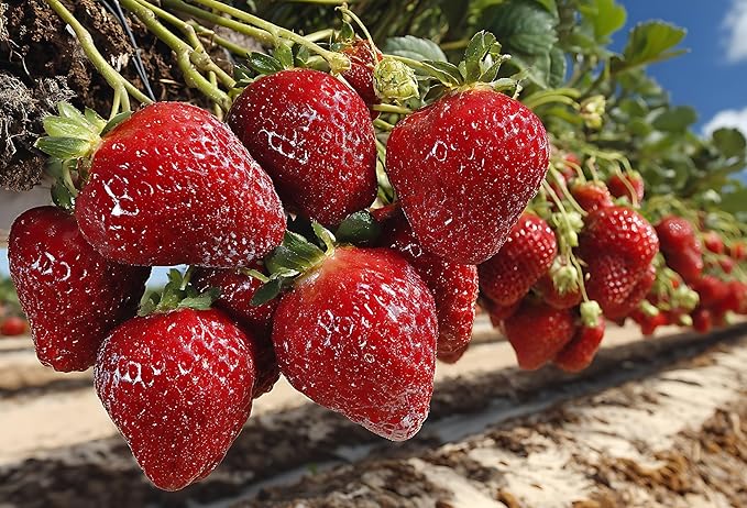 20 Ruby Charm Strawberry Plants - Fruit Very Firm, Sweet, High Yields (20 Plants)