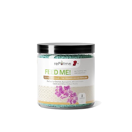 rePotme Orchid Food - Feed ME! MSU Orchid Fertilizer - RO/Rain/Tap Water (8 oz)