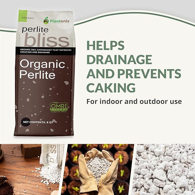 Perlite Bliss + Char Bliss + Worm Bliss - Organic Perlite for Plants - Worm Castings Garden Fertilizer - Biochar Horticultural Charcoal - 100% Organic Soil Amendments - Garden Soil & Potting Soil Mix