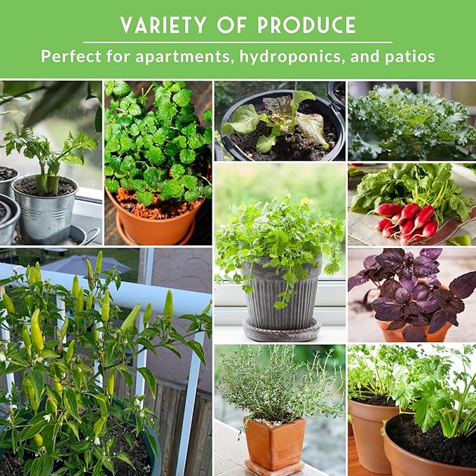 Hydroponic & Indoor Garden Seed Kit – 20 Compact Heirloom Vegetable & Herb Varieties | Apartment, Small-Space, Patio & Vertical Tower Growing | Family Garden Gift – Survival Garden Seeds