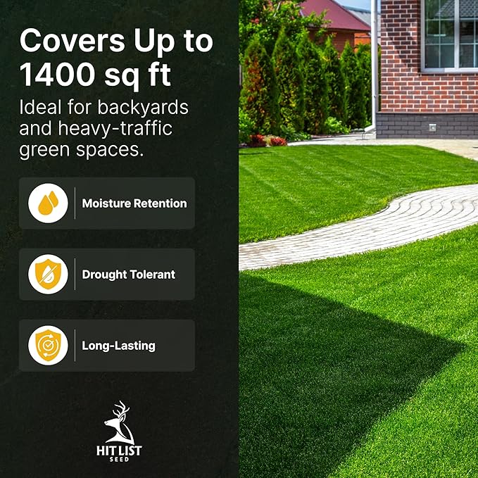 Kentucky 31 K31 Tall Fescue Grass Seed, 5 lbs - Drought Tolerant, Hardy & Abuse Tolerant, Excellent Forage, Pure Seed, Genuine KY31 Seeds, Weed Free, Hunting, Attractive to Deer and Elk