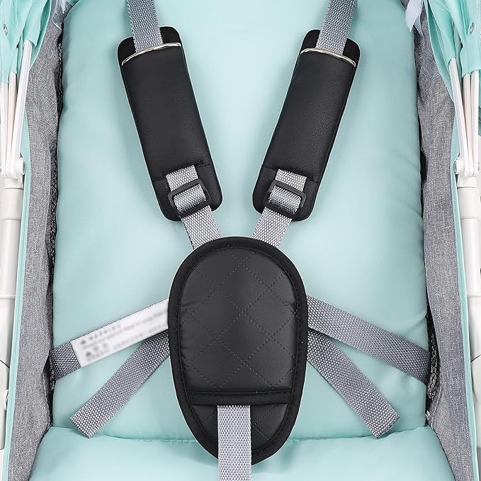 Accmor Car Seat Strap Pads Set for Baby Toddler Kids, Car Seat Strap Covers with Hip Support, Super Soft Seat Belt Covers Fits for All Car Seats, Pushchair, High Chair, Stroller