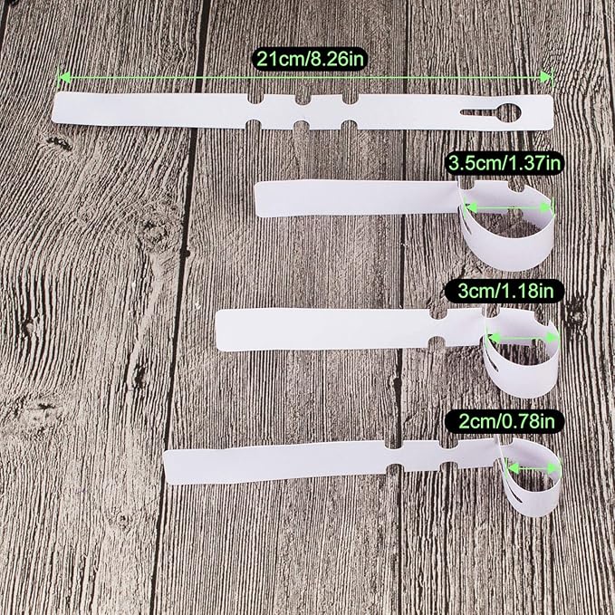 Acrux7 1000Pcs 8 Inch Wrap Around Plant Tags, White Waterproof Hanging Tree Tag Garden Labels, Plastic Plant Labels Tree Name Tags for Outdoor Garden Nursery Plants