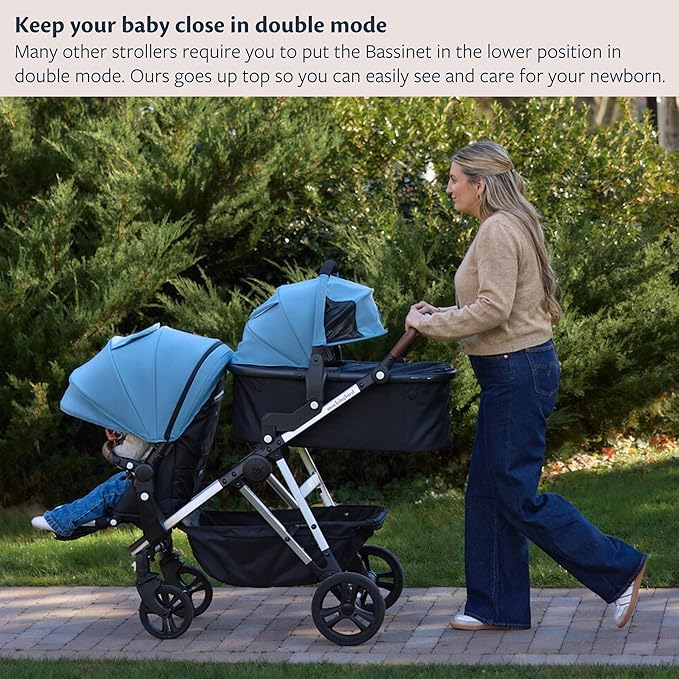 Mockingbird 2nd Seat Kit 3.0 - Compatible with Mockingbird Single-to-Double Strollers - Seat Expansion - Includes Expansion Adapters - Oat