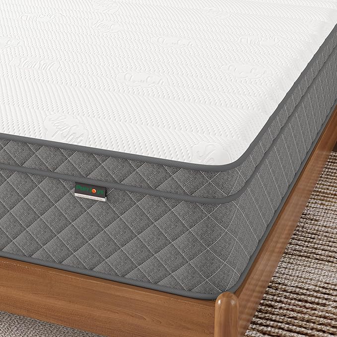 Full Mattress, 12 Inch Full Size Mattress with Cooling-Gel Memory Foam &Pocket Spring Hybrid, CertiPUR-US Certified, Medium Firm