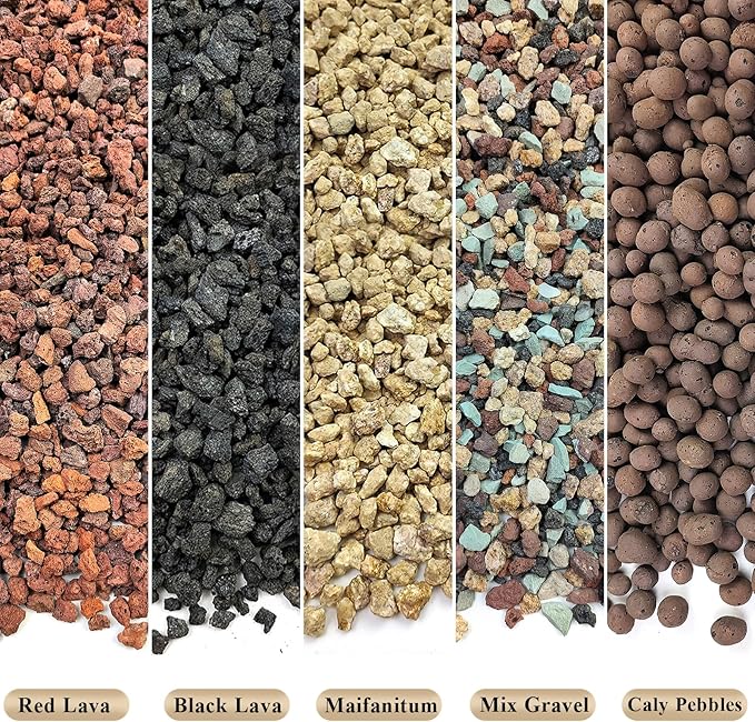 2 lbs Mix Horticultural Succulent Soil,1/4 Inch Pumice Gravel. Decorative Pebbles Lava Rock for Cactus, Bonsai, Orchid, Indoor Plants of Drainage, Ventilation and Root Growth