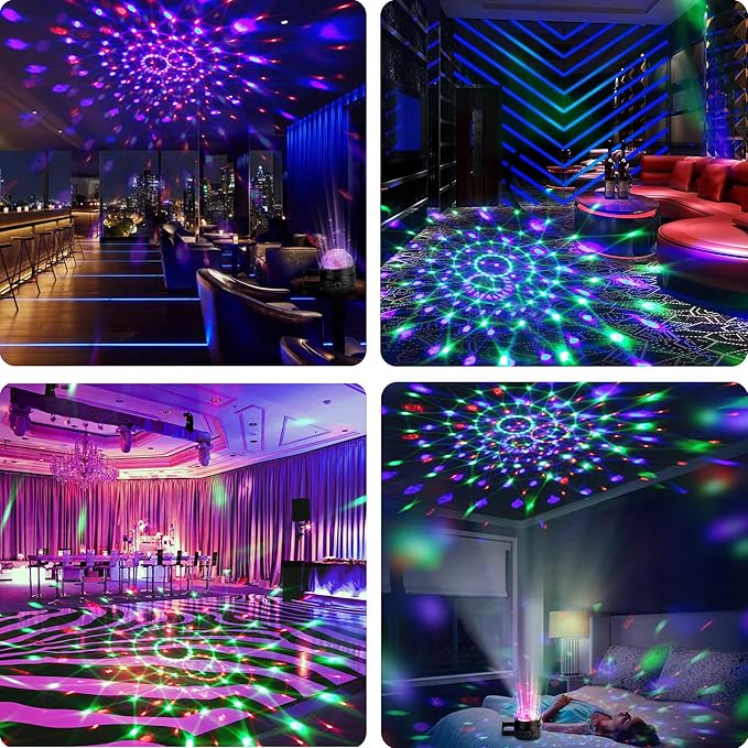 Litake Party Lights,Strobe Lights for Parties,Sound Activated Disco Ball Lights with Remote,RGB 7 Colors Changing Disco DJ Lights for Home Party Room Dance Club Xmas Birthday Wedding Show -2 Packs