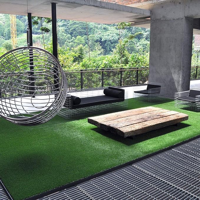LITA 5.5ft x 6.5ft Realistic Deluxe Artificial Grass Synthetic Thick Lawn Turf Carpet Perfect for Indoor/Outdoor Landscape, 5.5'X6.5', Green