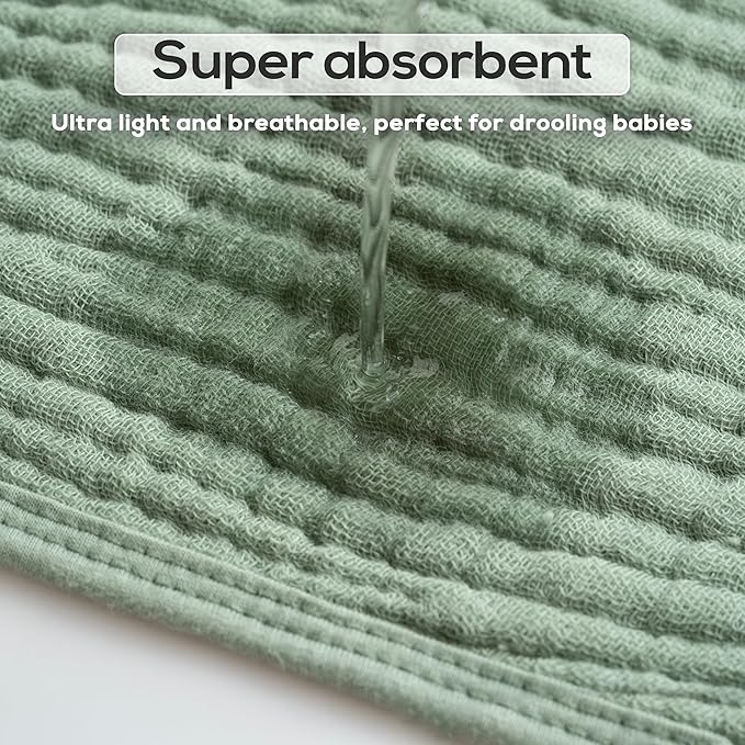Muslin Hooded Baby Towels for Newborns, 32"x32", 100% Cotton – 6 Layers Super Soft Absorbent Breathable, Baby Bath Towel, Toddler Bath Towel – Pack of 2